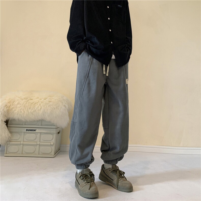 24春秋款季束脚裤男宽松双面摇粒绒百搭休闲裤YK231-P45控68,男装休闲裤,电商B370