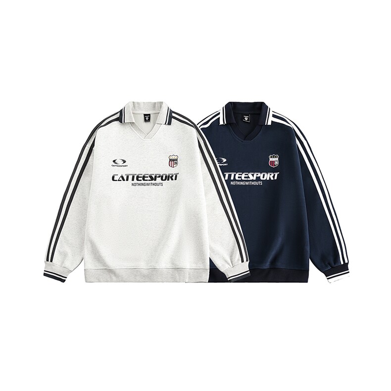 2024秋拼色印花polo衫--1076，男装卫衣，电商S012（CATTEE）