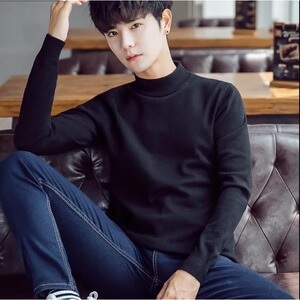网络图现货 美式秋冬高领加绒男士打底衫休闲内搭毛衣J033MY-P45图片