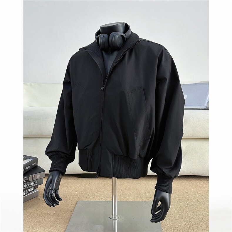飞行夹克外套男秋季潮牌痞帅cleanfit廓形高街棒球服L71088-P60图片