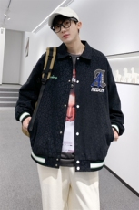 秋装新品刺绣夹克情侣款2023中性风男女简约棒球服外套8007-P85，男装夹克，电商A441-1