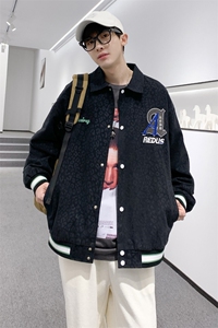 秋装新品刺绣夹克情侣款2023中性风男女简约棒球服外套 8007-P85图片