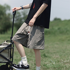 简约时尚潮流夏季短裤宽松复古休闲工装直筒五分裤K373TP35控49，男装牛仔裤，电商A102B