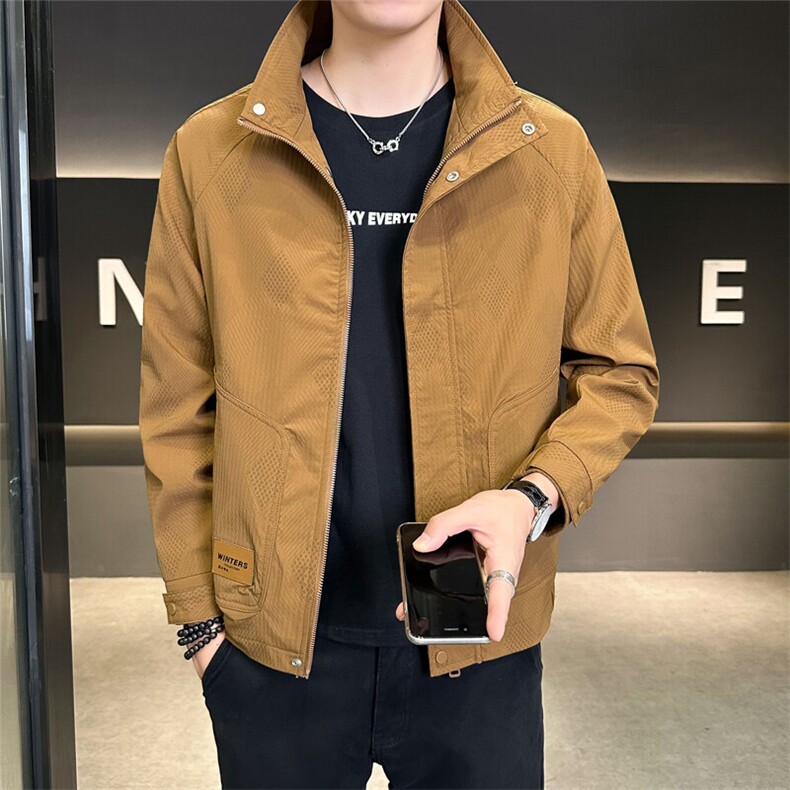 店主风2025秋季新款立领外套男装休闲夹克C317-J6615-P110,男装夹克,电商C317