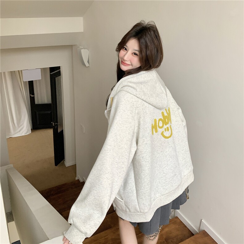 现货2026春秋季连帽外套女针织撞色可爱风学生休闲百搭外套,女装卫衣/绒衫,网红馆