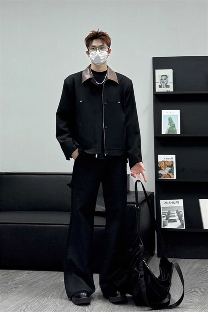 撞色工装外套行政夹克美式棒球服JK279特P68,男装夹克,星座908-1