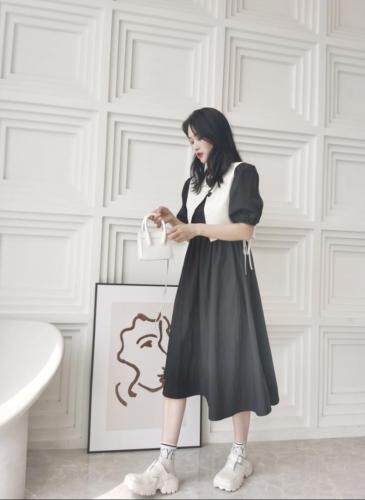 韩版两件套连衣裙，女装连衣裙，YO\VLF雅洛菲