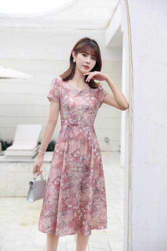 现货供应：天丝麻面料连衣裙M一3XL，女装连衣裙，拉思维加丝