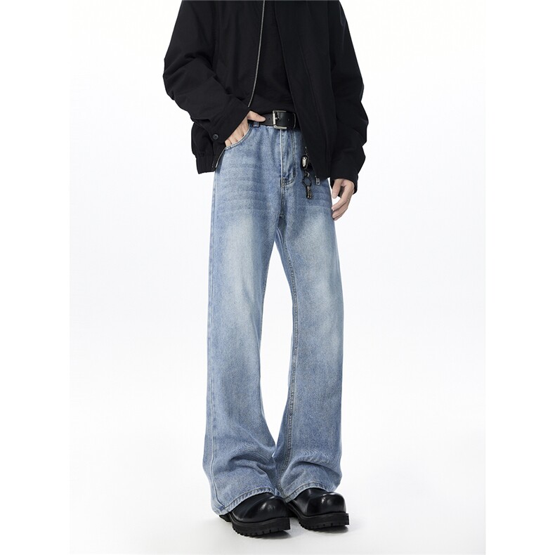 C315-W509现货特P38微喇袋花高质量猫须马骝牛仔裤(特P38限78)6，男装牛仔裤，电商C315