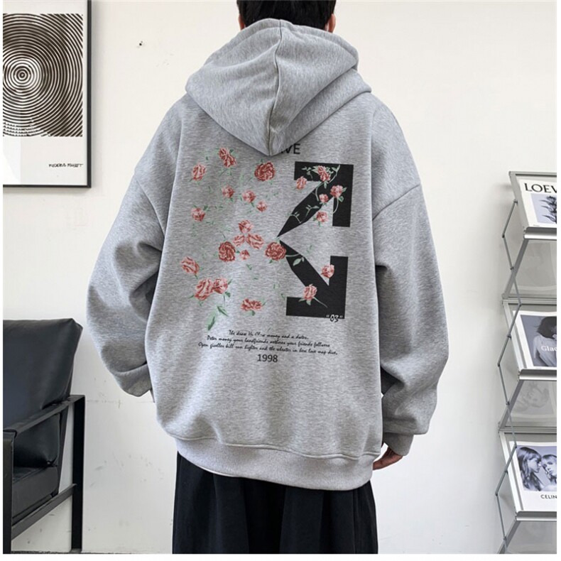 电商DSA028-WYJK22L113P45新款港风开衫连帽印花卫衣夹克男,男装夹克,电商A028