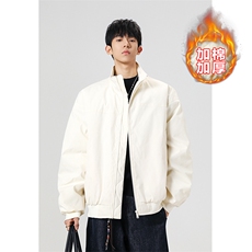 已下单10W件加棉痞帅机车大码夹克棉衣J5296J加棉-特P50，男装夹克，电商A001