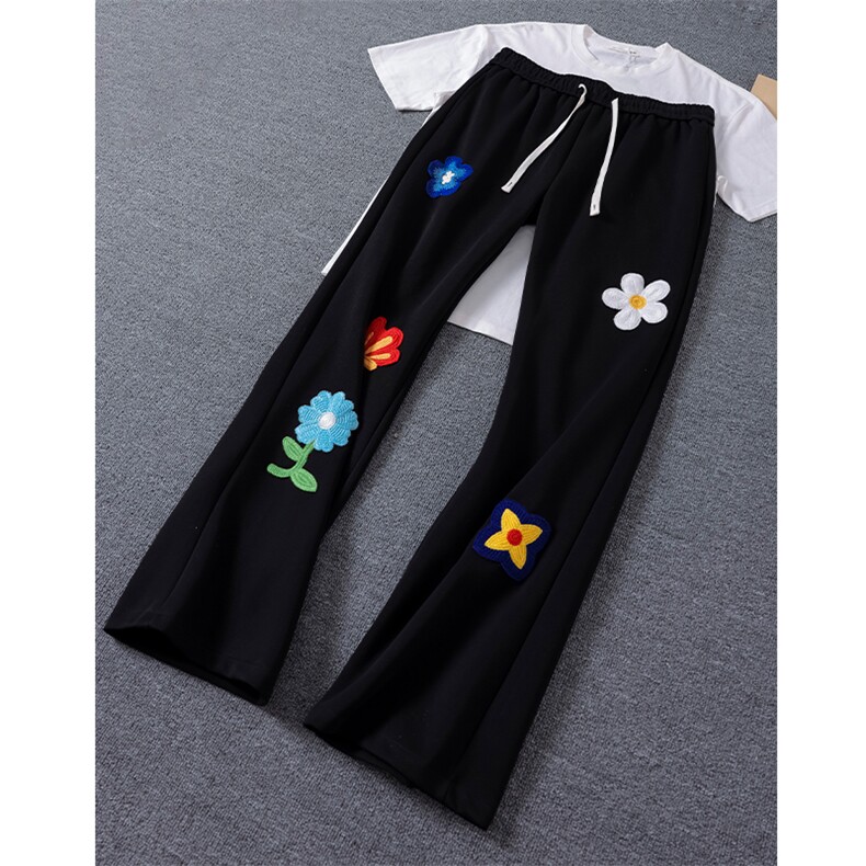 【杭州货档口现货】秋冬花卉男女卫裤休闲裤XZ610A-特P48-控79,男装休闲裤,星座610A