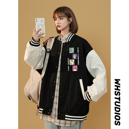 中性风 春秋季情侣棒球服男女休闲夹克女时尚外套男BQF268-P50图片