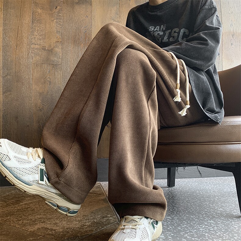 K9290特p35控59秋季宽松直筒裤百搭拖地休闲裤长裤男裤子图片