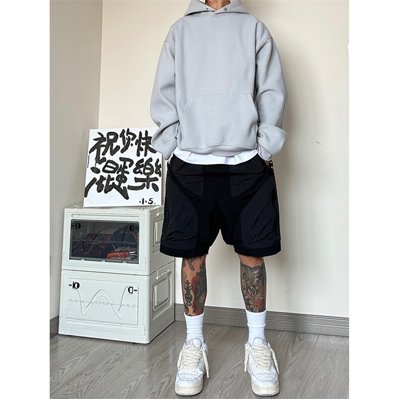 B221 美式ins高街暗黑小众个性款冲锋短裤五分裤 LK23063-P55控78图片