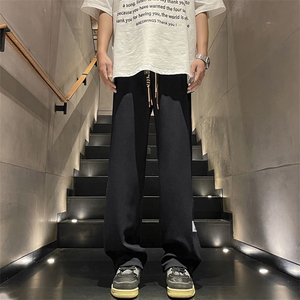 黑色牛仔裤直筒宽松青少年2024新款阔腿裤子 K938特批-32图片