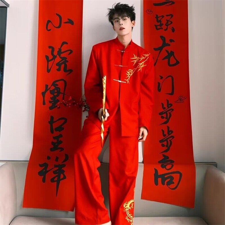 【有货】DXZ28-P63春装新款新中式中山装西服结婚男垫肩西装外套,男装西服,星座603-2