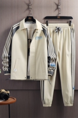 秋季新款大码休闲翻领夹克束脚拼接九分裤套装男TZD09P90控139，男装T恤，电商B226-2（原B217-2）