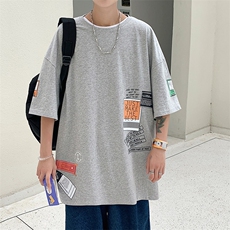 DX17121-P20纯棉短袖t恤男大码半袖打底衫宽松体恤衫港风，男装T恤，电商A040