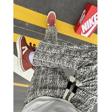 小香风扎染灯芯绒男潮牌加绒针织卫裤直筒休闲裤513ACK2762P37，男装休闲裤，星座513A