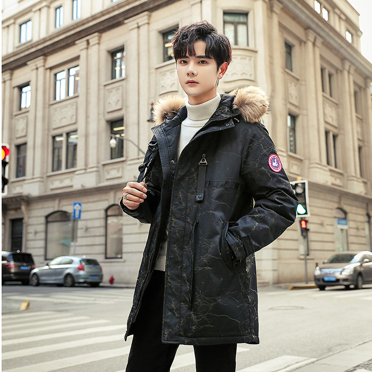 2020电商B247冬季新款大毛领迷彩羽绒服加厚保暖抗寒男MY808-P190图片