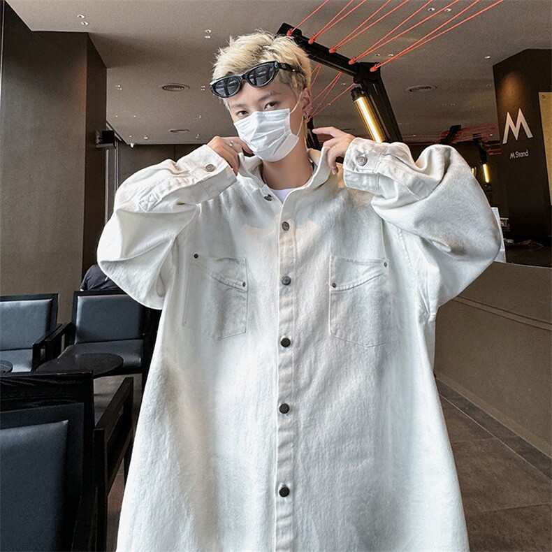 扎染渐变脏脏牛仔外套男秋季毛边潮牌衣服春秋款美式高街工装夹克，男装夹克，星座410-6（原星座1304-1）