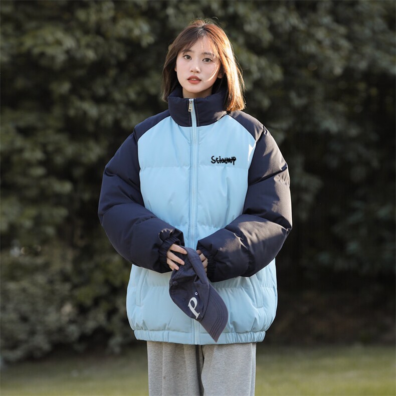 现货抖音得物可供视频三防加厚羽绒拼接棉衣外套面包棉服86635,男装棉衣,电商A486