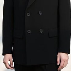 双排扣男士西装结婚礼服修身帅气黑色西服男韩版潮流英伦外套，男装西服套装，星座506A