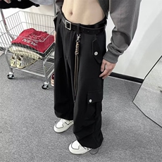 男新款青少年时尚纯棉工装裤含绳子休闲裤R528P53，男装休闲裤，星座1116-2