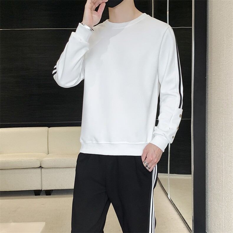 大码修身运动时尚帅气一套圆领卫衣套装男士外套春款,男装休闲套装,星座301D-5(原星座1415）
