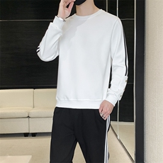 大码修身运动时尚帅气一套圆领卫衣套装男士外套春款，男装休闲套装，星座301D-5(原星座1415）