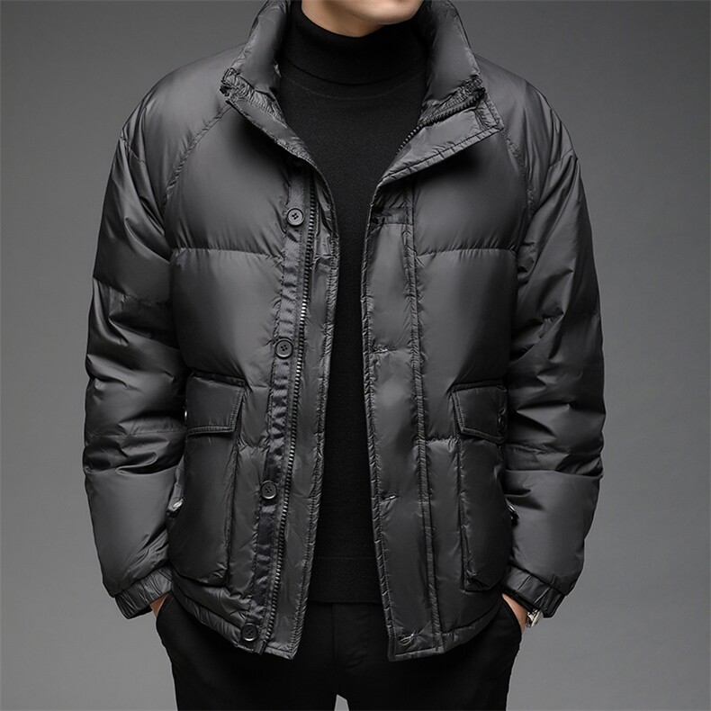 中年立领羽绒服休闲商务保暖厚款外套爸爸装上衣BJY08177-P170,男装羽绒服,电商B212（原钱塘6029）