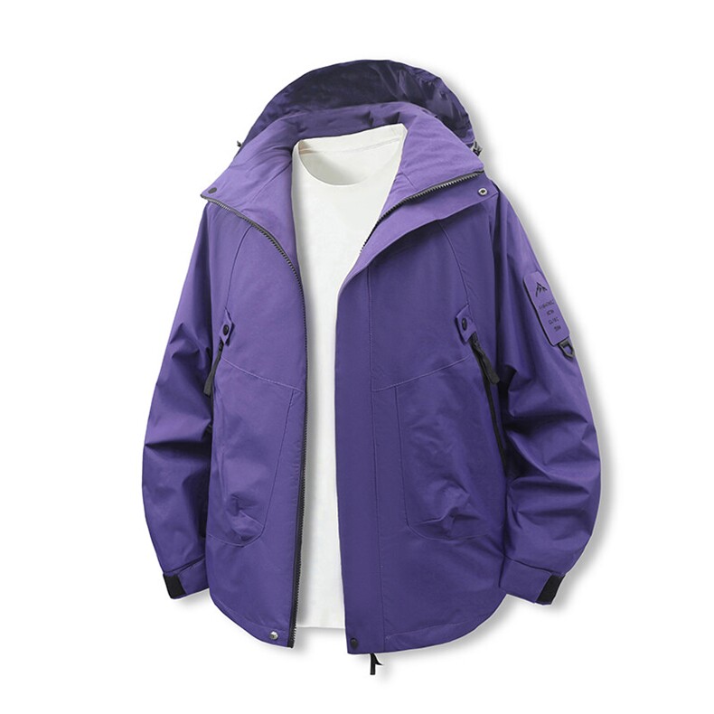 新品男士山系风连帽工装外套冲锋衣男女防风户外登山服518-P38图片