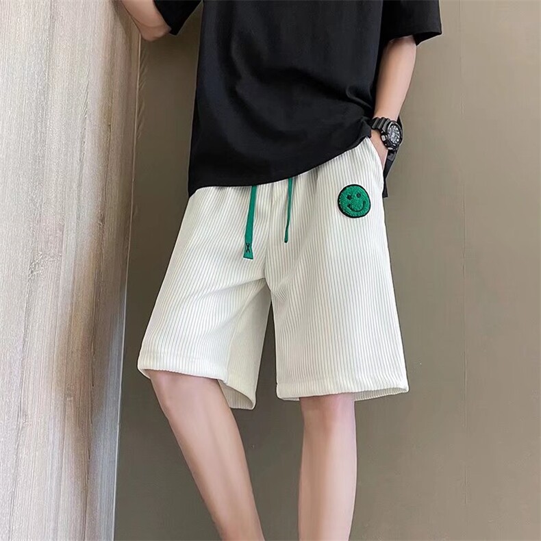 夏季休闲短裤男ins潮牌纯色宽松直筒垂感五分运动裤DK04-P28,男装休闲裤,星座308B-1