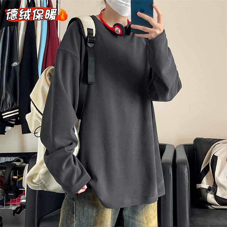 德绒打底衫圆领保暖内搭情侣长袖T恤卫衣男TC1202-P16【特价】,男装T恤,电商A007