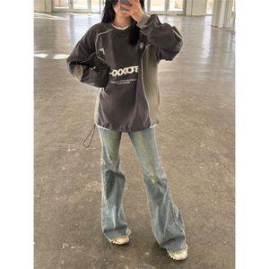 网图有货 美式技能风拼色套头卫衣男休闲长袖外套上衣潮 A321-P58图片
