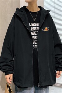 ！春秋新款港风休闲连帽夹克男宽松外套男装DJK245-P45，男装夹克，电商B371