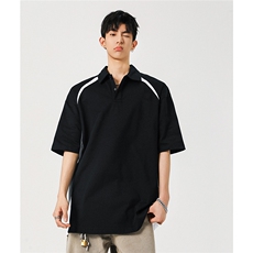 1300克学院风拼色M-5XL大码棉短袖POLO衫DX78039特P39控65，男装T恤，星座226-2