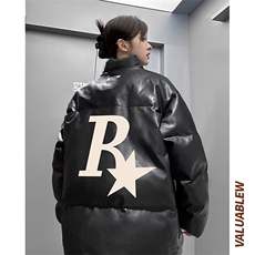 均可提供短视频高品质港风R星PU皮加厚棉衣PM134-p110控148，男装棉衣，星座508（原C305）