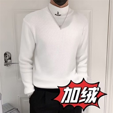 男毛衣秋冬款潮牌痞帅半高领针织衫2026新款加绒内搭打底S590/P80，男装针织衫/毛衣，星座506