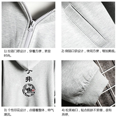 KS21070-P38连帽开衫卫衣男运动外套大码班服网格挂拍，男装卫衣，电商A040A