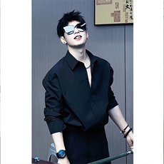 港风美式潮牌痞帅翻领长袖衬衫男设计感XZ213-CS8807-P45控68，男装夹克，星座213