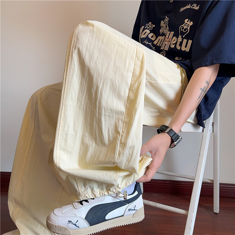 抖音品质夏新款多巴胺纯色透气宽松休闲裤B315-K25569-特p35控68,男装休闲裤,电商B315