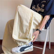 抖音品质夏新款多巴胺纯色透气宽松休闲裤B315-K25569-特p35控68，男装休闲裤，电商B315