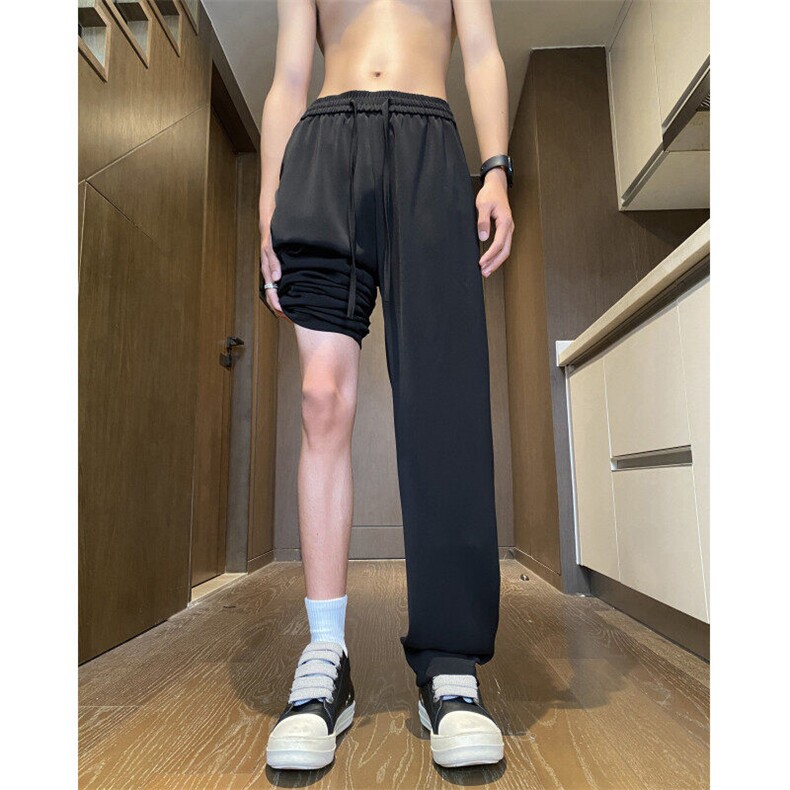 抖音品质夏季潮流修身垂感小脚西裤休闲裤B315-K24125-特p30控58,男装休闲裤,电商B315