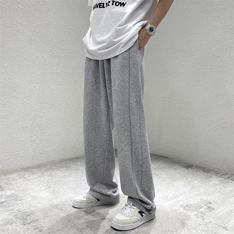 港风品质高街设计潮牌休闲裤垂坠感宽松阔腿男裤DK7861-P60-控78,男装休闲裤,星座717
