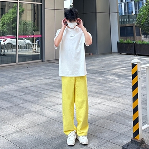 25年春季水洗高街vibe直筒宽松阔腿五色牛仔裤NZ2310-P55控78