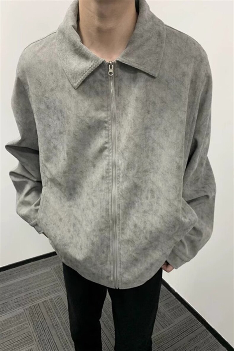 [有货]美式复古拉链外套飞行夹克小众上衣JK291特P58,男装夹克,星座908-1