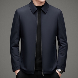 棉衣冬季新款商务休闲常规翻领风衣男宽松气质棉服MSNAN2117-P195图片