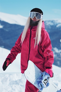 连帽防水防风保暖男女中性风加绒加厚连帽滑雪服HF93-P185控288图片